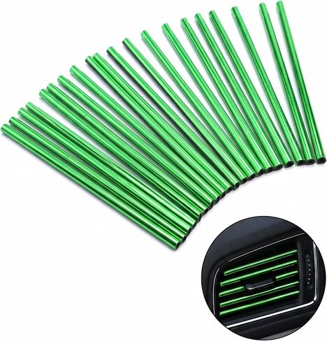 20 PCS Car Vent Trim, DIY Car Interior Accessories, Reflective Flexible Car Vent Accessories, Universal for Most Cars (Red) in Saudi Arabia