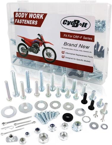 250 PCS Dirt Bike Body Bolt Kit Compatible with CRF250F CRF150F CRF125F CRF110F CRF100F CRF50F CRF80F CRF70F CRF230F Bodywork Screw Engine Fasteners Screws Set in Kuwait
