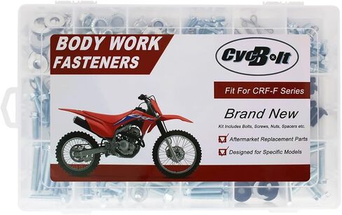 250 PCS Dirt Bike Body Bolt Kit Compatible with CRF250F CRF150F CRF125F CRF110F CRF100F CRF50F CRF80F CRF70F CRF230F Bodywork Screw Engine Fasteners Screws Set in Kuwait