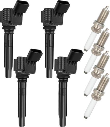OCPTY Ignition Coil Pack and Spark Plugs Fits 2010-2012 for Subaru Legacy 2.5L/H4,2010-2012 for Subaru Outback 2.5L/H4#UF668 Set of 4 Ignition Coils with 4 Iridium Spark Plugs 3-Pins in Kuwait