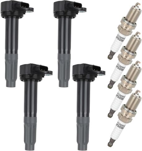 OCPTY Ignition Coil Pack and Spark Plugs Fits 2010-2012 for Subaru Legacy 2.5L/H4,2010-2012 for Subaru Outback 2.5L/H4#UF668 Set of 4 Ignition Coils with 4 Iridium Spark Plugs 3-Pins in Kuwait