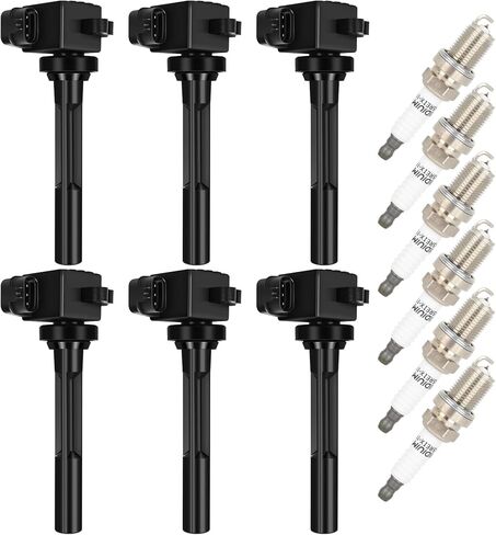 OCPTY Ignition Coil Pack and Spark Plugs Fits 2010-2012 for Subaru Legacy 2.5L/H4,2010-2012 for Subaru Outback 2.5L/H4#UF668 Set of 4 Ignition Coils with 4 Iridium Spark Plugs 3-Pins in Kuwait