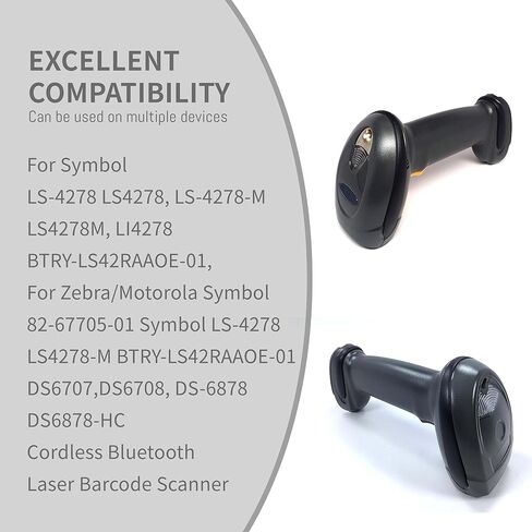 5-Pack Ni-MH Battery Replacement Compatible for Motorola Symbol 82-67705-01 LS-4278 LS4278-M BTRY-LS42RAAOE-01 DS-6878 Cordless Bluetooth Laser Barcode Scanner Batteries Upgrade 3.6V 1000mAh in Kuwait