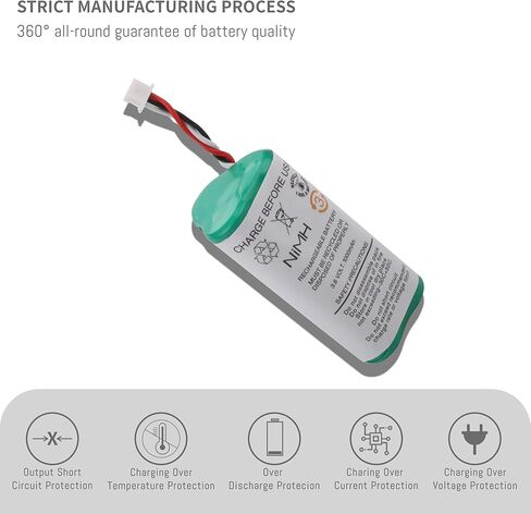 5-Pack Ni-MH Battery Replacement Compatible for Motorola Symbol 82-67705-01 LS-4278 LS4278-M BTRY-LS42RAAOE-01 DS-6878 Cordless Bluetooth Laser Barcode Scanner Batteries Upgrade 3.6V 1000mAh in Kuwait