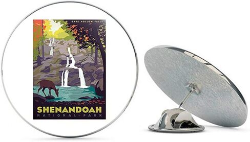 Shenandoah National Park (rv Hike Dark Hallow Falls) معدن 0.75 بوصة قبعة طية صدر السترة دبوس ربط دبوس خلفي in Kuwait