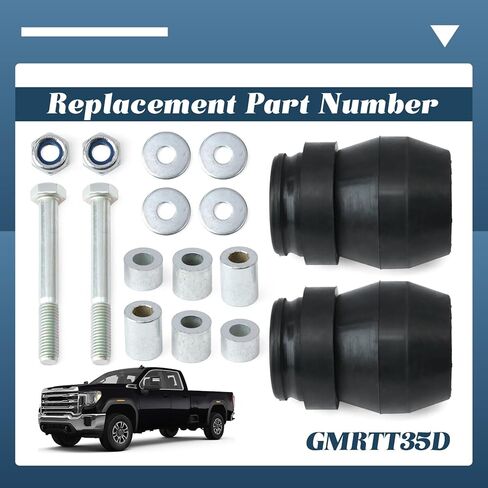 2 قطعة GMRTT35D نوابض مساعدة مطاطية للتعليق الخلفي متوافقة مع استبدال تشيفي سيلفرادو لجي إم سي سييرا 2500HD 3500HD 2WD/4WD 2011-2026 توقف الصدمات الخلفية in Kuwait