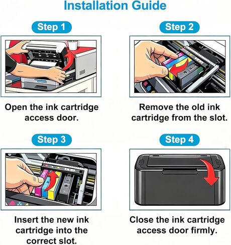 902XL Black Ink Cartridges Replacement for HP 902 Black Ink Cartridges, Compatible with HP Printer OfficeJet Pro 6968 6978 6950 6958 6979 6962 6954 6971 6974 6975, Equipped with Upgraded Chip (2 Pack) in Saudi Arabia