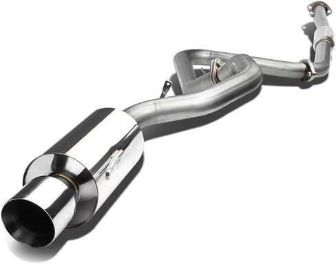Auto Dynasty 4 Inches Rolled Muffler Tip Catback Exhaust System Compatible with Mitsubishi Eclipse 2.4L l4 00-05 in Saudi Arabia