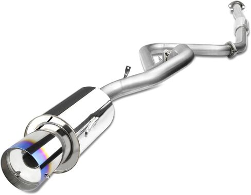 Auto Dynasty 4 Inches Rolled Muffler Tip Catback Exhaust System Compatible with Mitsubishi Eclipse 2.4L l4 00-05 in Saudi Arabia