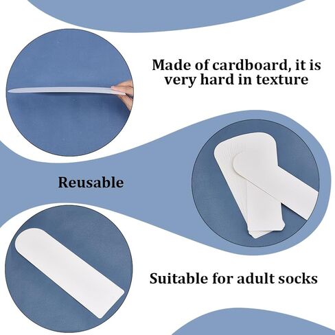20Pcs White Cardboard Sock Shaped Inserts Blank Paper Jigs Low Cut Short Socks Shape Form Display Card Boards Stockings Packaging Cards for Store Storage Display Organizers Crafts Supply in Kuwait