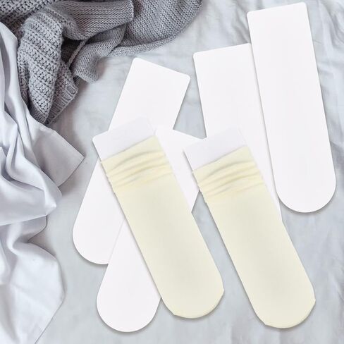 20Pcs White Cardboard Sock Shaped Inserts Blank Paper Jigs Low Cut Short Socks Shape Form Display Card Boards Stockings Packaging Cards for Store Storage Display Organizers Crafts Supply in Kuwait
