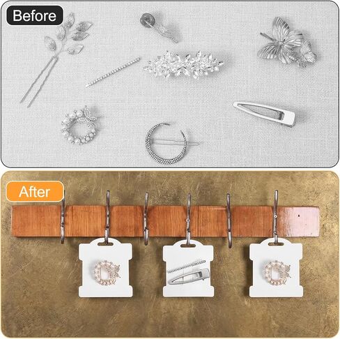 Dplolng 100 Pcs Hair Clip Display Cards,3.5x3.1 Inches Hair Bow Holder Card Rectangle Paper Cardboard Hairbow Display Cards for Hairs Accessories Displaying Organizing and Packaging in Kuwait