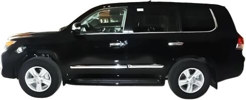 4 قطعة لوحات تشغيل خطوات جانبية سوداء متوافقة مع لكزس LX570 J200 2007-2020 اكسسوارات السيارات in Kuwait