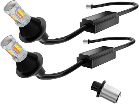 3157 3156 3057 4157 3056 LED Bulbs Amber Yellow, Super Bright Replacement for Turn Signal Blinker Lights, Side Marker Lights 10-60V 2PCS in Saudi Arabia