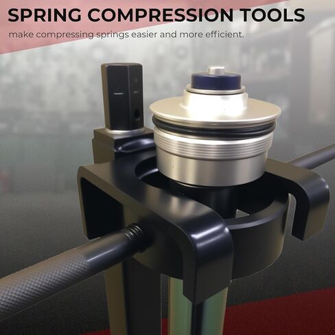 Motorcycle Fork Service Tool Kit - 3PCS Multi-Function Maintenance Set with Oil Level Gauge, Spring Compressor & Damper Rod Bleeder Motorcycle Fork Spring Compressor Tool Kit for All Fork Types in Kuwait