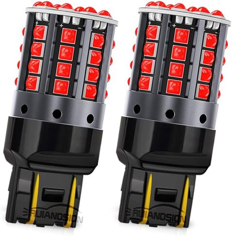 Ruiandsion BAY15D 1157 مصابيح LED صفراء 10-80 فولت، 7528 2057 2357 فائقة السطوع 3030 44SMD LED رقائق مزدوجة الاتصال CANBUS LED ضوء إشارة الانعطاف لشاحنات قارب مقطورة التخييم RV in Kuwait