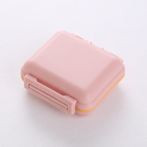 Portable Sealed 6 Compartments Small Pill Box Moisture-Proof Travel Compartment Mini Pill Dispenser Organizer（Yellow） in Saudi Arabia