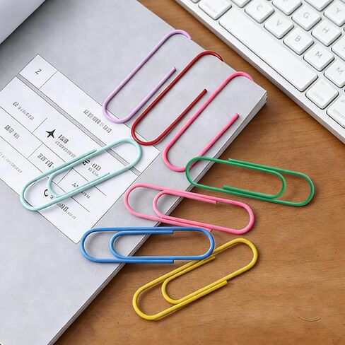 40 Pack Jumbo Clips, 4 Inch 100mm Large Size, 8 Assorted Colors Cute Multicolor Bookmark, Big Decorative Organizers for Office School Document Desk Accessories in Saudi Arabia