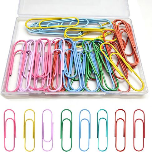 40 Pack Jumbo Clips, 4 Inch 100mm Large Size, 8 Assorted Colors Cute Multicolor Bookmark, Big Decorative Organizers for Office School Document Desk Accessories in Saudi Arabia