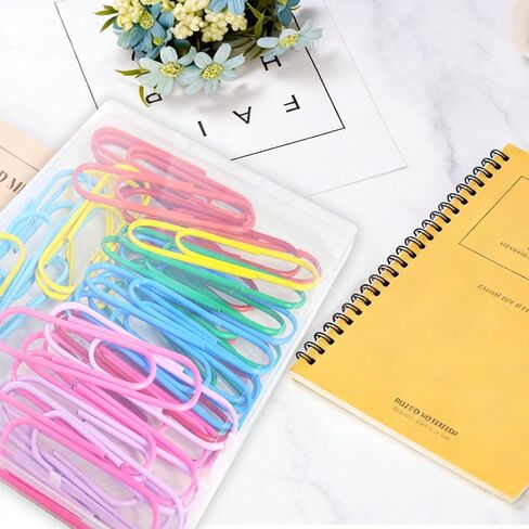 40 Pack Jumbo Clips, 4 Inch 100mm Large Size, 8 Assorted Colors Cute Multicolor Bookmark, Big Decorative Organizers for Office School Document Desk Accessories in Saudi Arabia