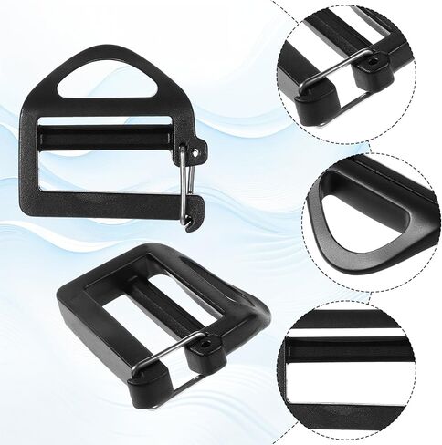 8 Pack G Hook Buckles, Webbing Hook Clip, plastic d ring, 25mm 1'' Strap Belt Buckle with Open Lock End Clasp, Removable Webbing Keeper Buckle for Sling Bags, G-Clip Backpack Straps in Kuwait