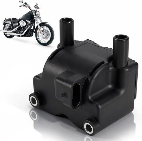 31743-01 4-Pin Single Fire Ignition Coil 3 Ohm, Compatible with Harley Davidson Dyna Softail Touring 2001-2006 Fuel Injected, Replacement for 31655-99 210538 in Saudi Arabia