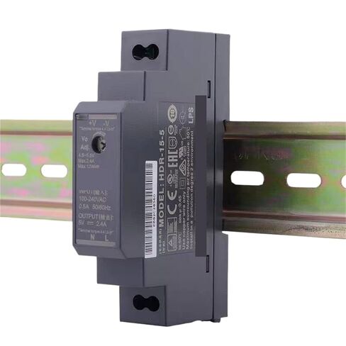 1pcs HDR-15-5 5V 2.4A 12W Step Shape DIN Rail Single Output Industrial Power Supply in Kuwait