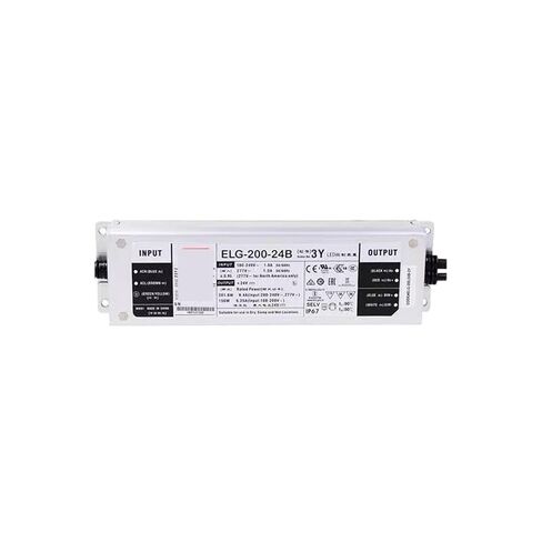 1pcs ELG-200-24B-3Y 24V8.4A dimming Constant Voltage LED Lighting Driver PFC Function AC-DC IP67 Power Supply in Kuwait