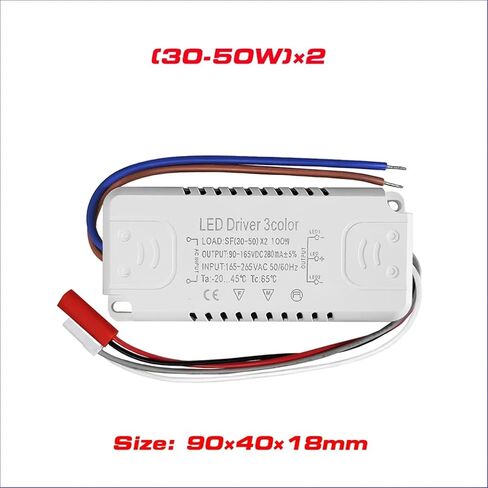 1 قطعة سائق تيار مستمر LED 3 ألوان 20-40 واط × 2 240mA محول لإمدادات الطاقة AC220V الإضاءة لشرائط LED ((30-50 واط)-2) in Kuwait