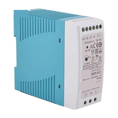 1 قطعة MDR-40-5 5 فولت 6A 30 واط مخرج واحد صناعي DIN السكك الحديدية مصدر الطاقة AC-DC in Kuwait