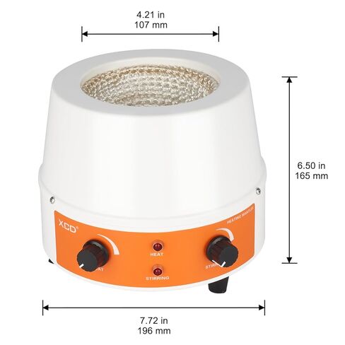 Heating Mantle (500 ml), Variable Temperature Control and Stirring Capability Electromantles Electrothermal Lab Heating Mantle, Magnetic Stirrer 0-1600 RPM, Temperature Control 110V/450℃ 250W in Saudi Arabia