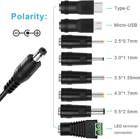 Car Charger Adapter with LED Display DC 3V 4.5V 5V 6V 7.5V 9V 12V Adjustable Voltage Universal Auto Cigarette Lighter Male Plug Power Supply Adapter Cable for Portable DVD Player Dash cam Tablet in Saudi Arabia