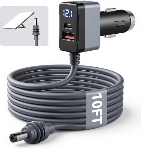 Starlink Mini Car Adapter, 10 FT 12-24V DC Power Cigarette Lighter Charger for Truck, RV, Van, Boat and Yacht in Kuwait