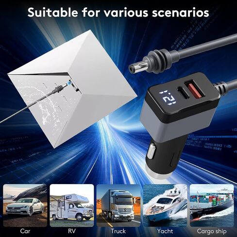 Starlink Mini Car Adapter, 10 FT 12-24V DC Power Cigarette Lighter Charger for Truck, RV, Van, Boat and Yacht in Kuwait