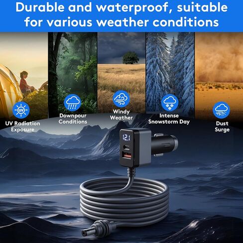 Starlink Mini Car Adapter, 10 FT 12-24V DC Power Cigarette Lighter Charger for Truck, RV, Van, Boat and Yacht in Kuwait