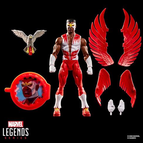 سلسلة Marvel Legends Secret Wars Falcon، شخصية كابتن أمريكا كوميكس الرجعية القابلة للتجميع مقاس 6 بوصات مع درع عدسي in Kuwait