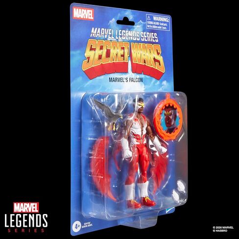 سلسلة Marvel Legends Secret Wars Falcon، شخصية كابتن أمريكا كوميكس الرجعية القابلة للتجميع مقاس 6 بوصات مع درع عدسي in Kuwait