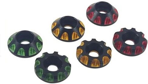 Round Head Gasket, Mountain Bike Tails Spacer Metal Professional Spare Parts M3 Decorative Gasket for Accessory, gold in Saudi Arabia