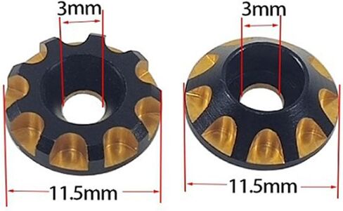 Round Head Gasket, Mountain Bike Tails Spacer Metal Professional Spare Parts M3 Decorative Gasket for Accessory, gold in Saudi Arabia