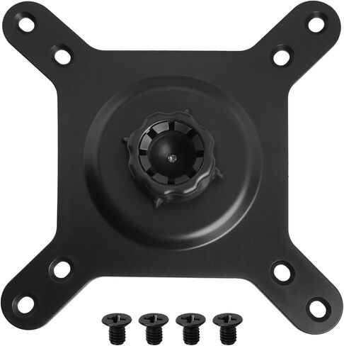 Portable Monitor Mount Adapter 17mm Ball Head to 75x75/100x100mm VESA Bracket M4 Screw Set for Tripod/Monitor Arm/Desktop Black 360 Degree Rotation With Screws in Kuwait