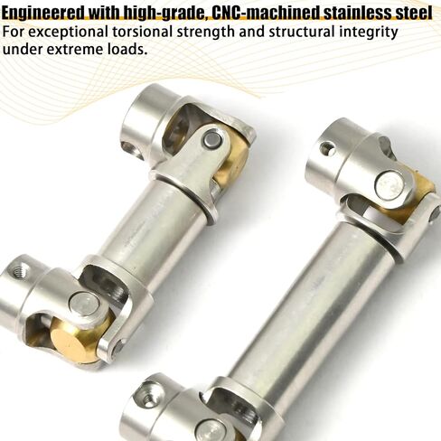 Stainless Steel Drive Shaft Front and Rear Center Shaft with D-Shaped Hole CVD Compatible with 1/18 Traxxas TRX4M Defender Bronco RC Crawler Upgrade Accessories (Silver) in Kuwait