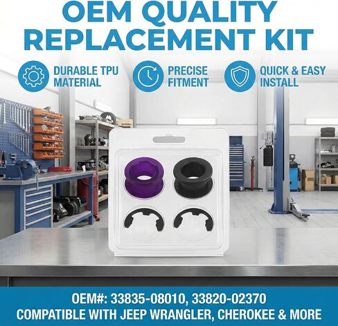 2PCS Shift Cable Bushing Repair Kit with Clips, Shifter Cable Bushing & Linkage Bush Replacement for Toyota Jeep Chevrolet, OEM# 33835-08010 33820-02370 in Saudi Arabia