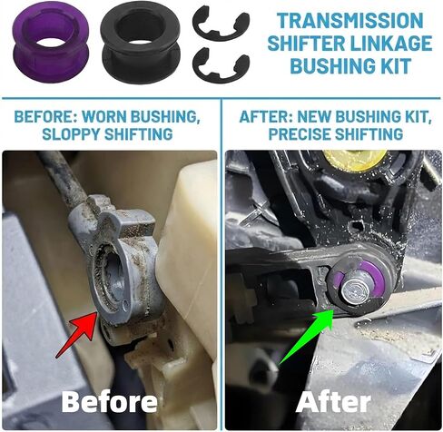 2PCS Shift Cable Bushing Repair Kit with Clips, Shifter Cable Bushing & Linkage Bush Replacement for Toyota Jeep Chevrolet, OEM# 33835-08010 33820-02370 in Saudi Arabia
