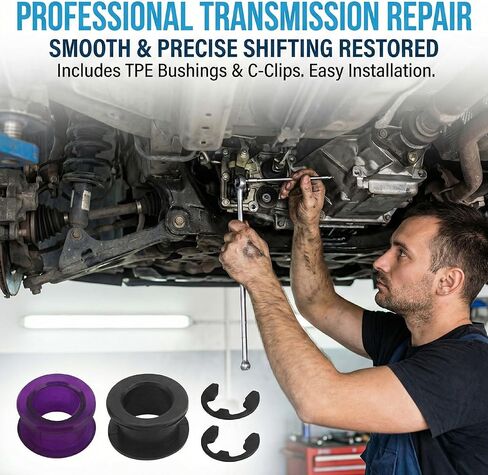 2PCS Shift Cable Bushing Repair Kit with Clips, Shifter Cable Bushing & Linkage Bush Replacement for Toyota Jeep Chevrolet, OEM# 33835-08010 33820-02370 in Saudi Arabia