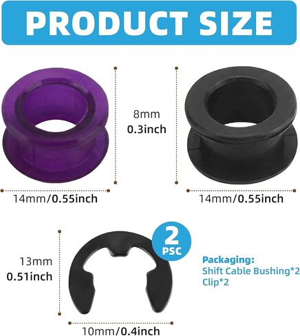 2PCS Shift Cable Bushing Repair Kit with Clips, Shifter Cable Bushing & Linkage Bush Replacement for Toyota Jeep Chevrolet, OEM# 33835-08010 33820-02370 in Saudi Arabia