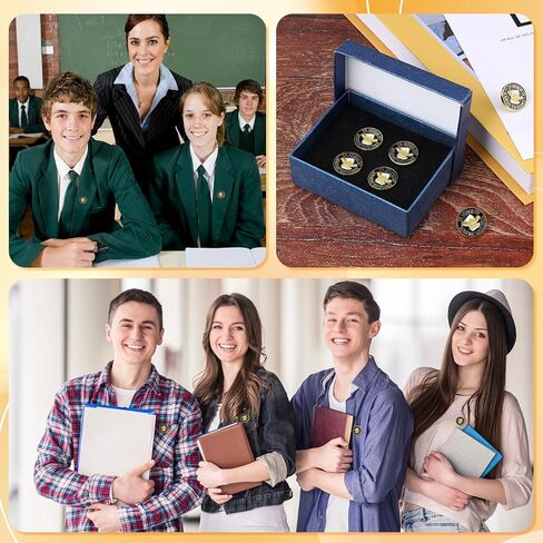 24 Pcs Academic Excellence Lapel Pin, 0.75 Inch Student Recognition Enamel Pins Award Gifts for Commitment Exceptional Achievement, Celebrate Academic Excellence Supply in Kuwait