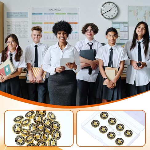 24 Pcs Academic Excellence Lapel Pin, 0.75 Inch Student Recognition Enamel Pins Award Gifts for Commitment Exceptional Achievement, Celebrate Academic Excellence Supply in Kuwait