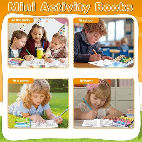 chiazllta 48 PCS Mini Activity Books for Kids Party Favors Ages 4-12 Bulk Activity Books Include Mini Coloring Book Mazes Dot to Dot Word Search Word Scramble Goodie Bags Stuffers Classroom Activities in Kuwait