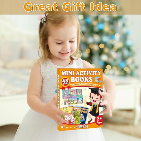 chiazllta 48 PCS Mini Activity Books for Kids Party Favors Ages 4-12 Bulk Activity Books Include Mini Coloring Book Mazes Dot to Dot Word Search Word Scramble Goodie Bags Stuffers Classroom Activities in Kuwait