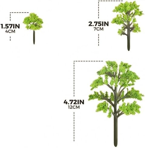 HO Scale Trees, 10PCS Model Trees 1.57in/4cm Train Railroad Park Scenery Architecture Fake Trees for DIY Crafts, Building Model, Landscape in Saudi Arabia